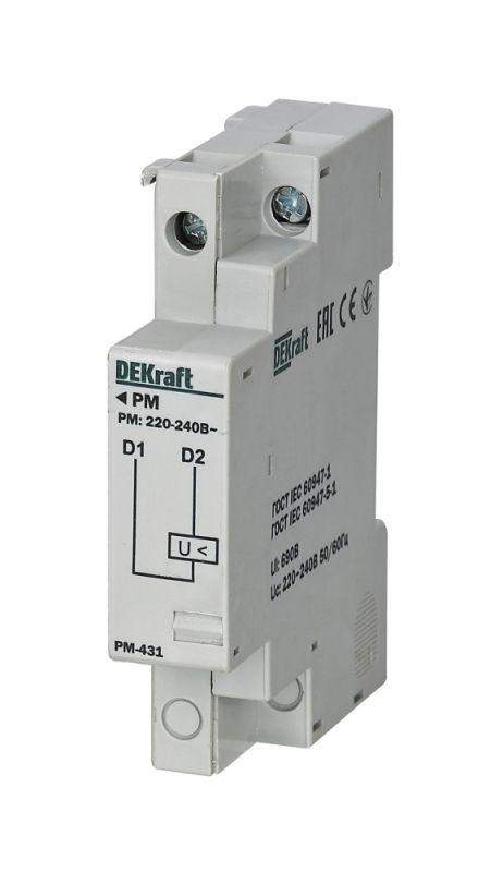 расцепитель минимального напряжения 220-240в для ва-431 dekraft 21261dek от BTSprom.by