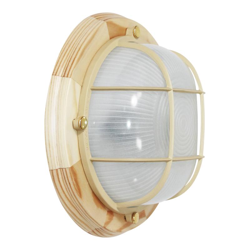  Светильник НПП 03-60-014 "Самарканд" 1302 круг малый 1х60Вт E27 IP65 корпус с решеткой дер. сосна (инд. упак.) Элетех 1005500979 фото в каталоге от BTSprom.by