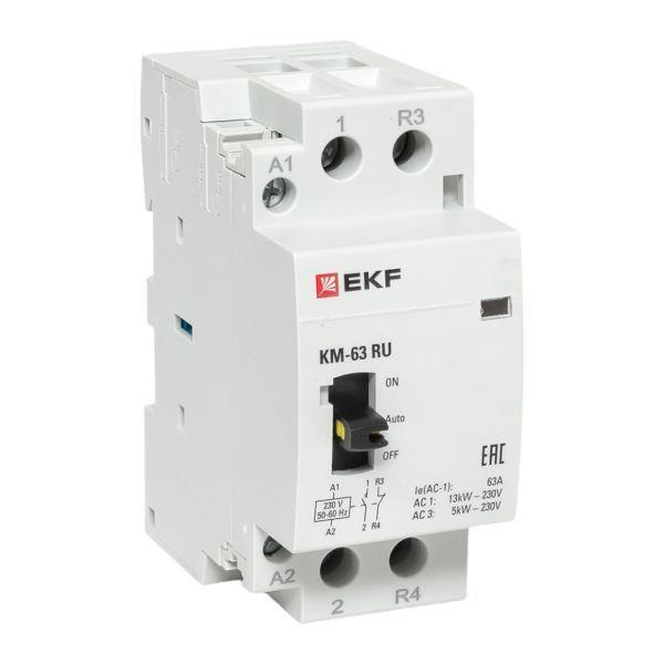 контактор модульный км ру 63а 1no+1nc (2 мод.) proxima ekf km-2m-63-11 от BTSprom.by
