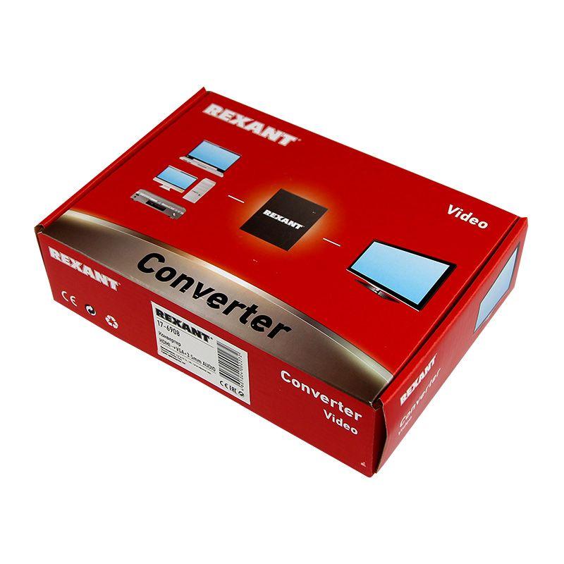конвертер hdmi на vga + 3.5мм аудио rexant 17-6908 от BTSprom.by