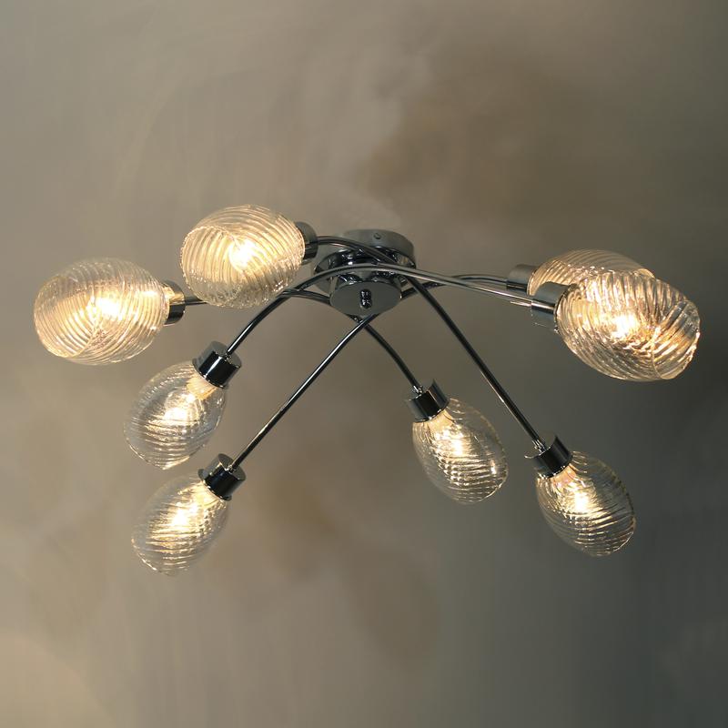  Светильник 11267-3/8 (Плафон 8826) НПБ 01-8х40-110 Е14 ИУ хром Элетех 1005404853 фото в каталоге от BTSprom.by