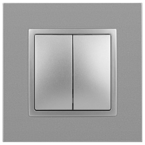  Выключатель 2-кл. СП Elegance 14-1104-03 10А IP20 250В 10AX механизм алюм. Эра Б0034232 фото в каталоге от BTSprom.by