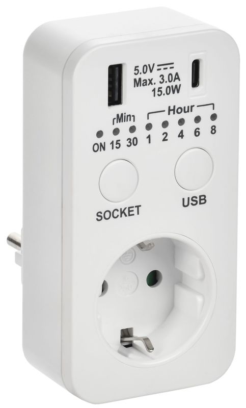 розетка-таймер электронный ртэ-4 16а ip20 с usb 15мин 8ч бел. iek ert12-1-16-o-15-2-20-k01 от BTSprom.by