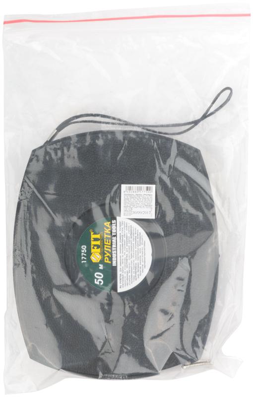  Рулетка 50м стальная лента закрытый корпус пластик. черн. FIT 17750 фото в каталоге от BTSprom.by