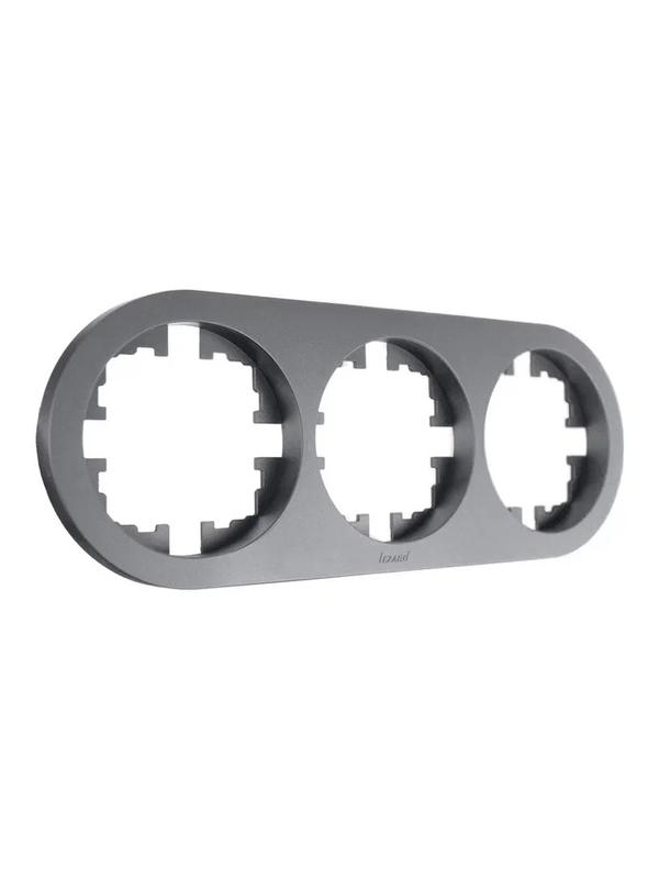  Рамка 3-м OSEN горизонт. круглая сер. матов. LEZARD 744-7400-148 фото в каталоге от BTSprom.by