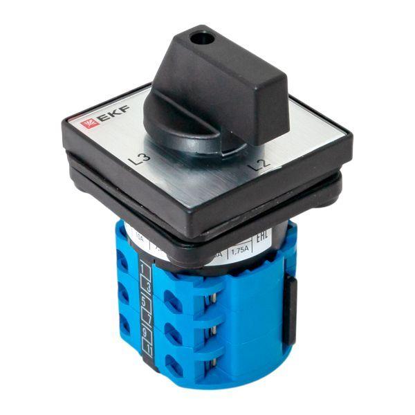  Переключатель кулачковый ПК-1-94 4п 10А для амперметра IP65 EKF pk-1-94-10-65 фото в каталоге от BTSprom.by