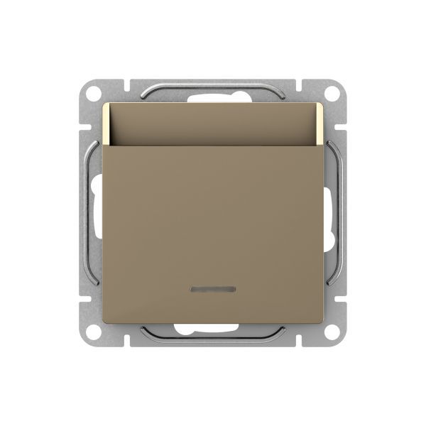 выключатель карточный сп эпика с подсветкой механизм шампань ekf up1-swc-card от BTSprom.by