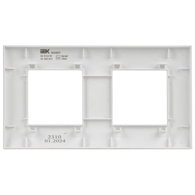  Рамка 2-м SKANDY SK-F02W арктич. бел. IEK SK-M22-K01 фото в каталоге от BTSprom.by