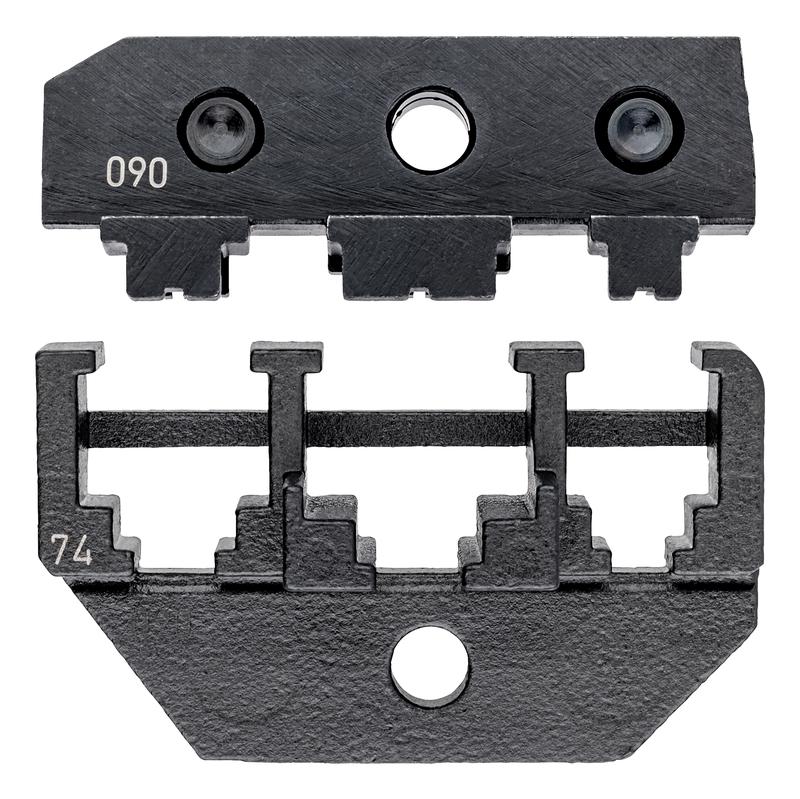 плашка опрессовочная под штекеры molex неэкранированные 4/6/8-полюсный rj 10 11 12 45 кол-во гнезд: 3 knipex kn-974974 от BTSprom.by