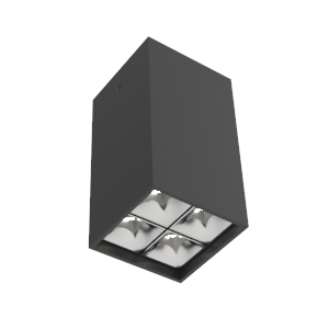 светильник светодиодный dl-box reflect multi 2х2 10вт 4000к 80х80х150 накладной 55град. ral9005 черн. муар varton v1-r0-90254-20l55-2001040 от BTSprom.by