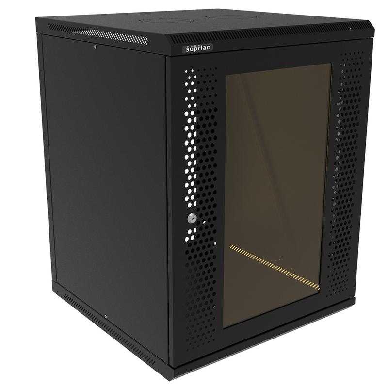 шкаф телекоммуникационный настенный твс-15u-600-600-с+п-9005 suprlan 05-2152-b от BTSprom.by
