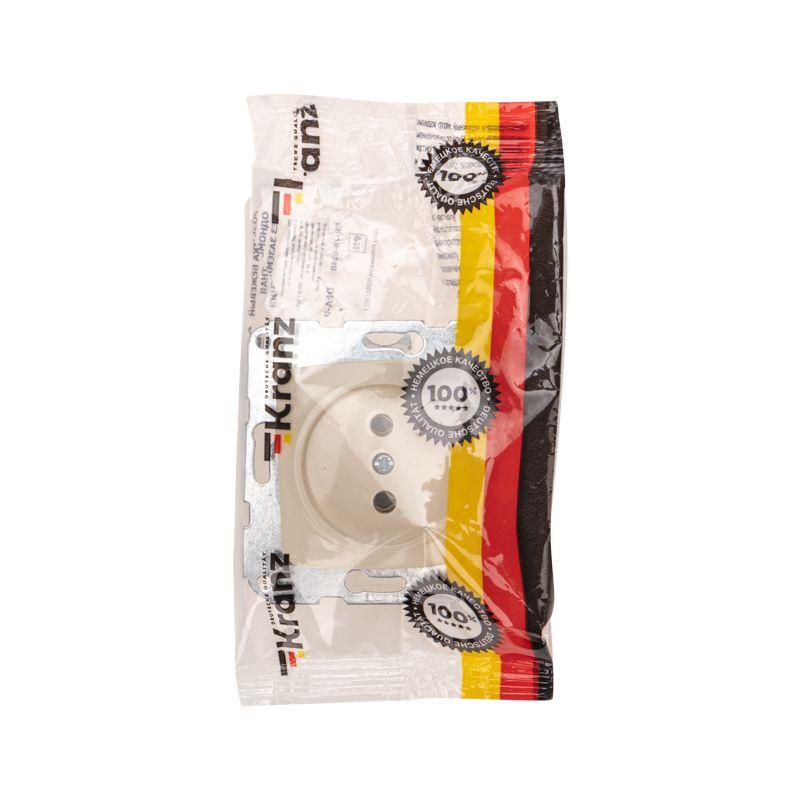  Розетка 1-м СП DEA 10А без заземл. механизм беж. Kranz KR-78-0240 фото в каталоге от BTSprom.by