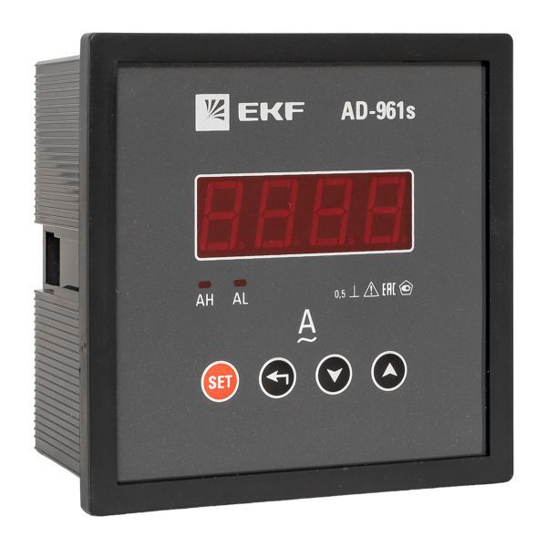 амперметр цифровой ad-961s на панель 96х96 (квадратный вырез) 1ф в коротком корпусе proxima ekf ad-961s от BTSprom.by
