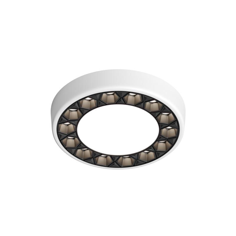  Светильник DUAL 9+9Вт 4000К IP20 d120мм LED встраив. алюм./акрил бел./черн. DENKIRS 723076 фото в каталоге от BTSprom.by