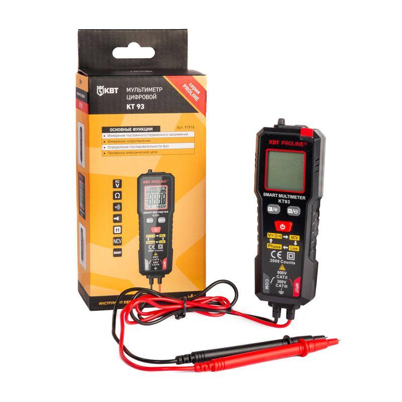  Мультиметр цифровой KT 93 PROLINE КВТ 91916 фото в каталоге от BTSprom.by