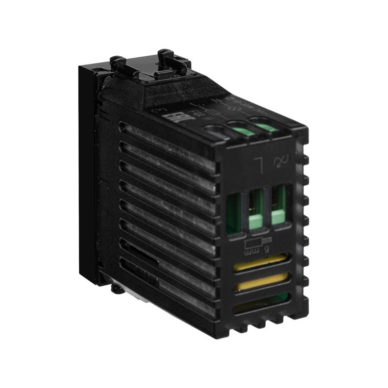  Диммер 1мод. 16А поворотный Avanti "Черный квадрат" DKC 4402131 фото в каталоге от BTSprom.by