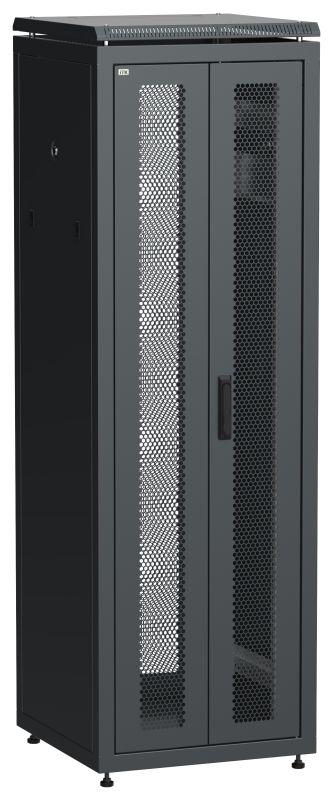 шкаф сетевой linea n 19дюйм 38u 600х600мм передн. перфорир. распашная двустворчат. задн. перфорир. чер. itk ln05-38u66-2pp от BTSprom.by