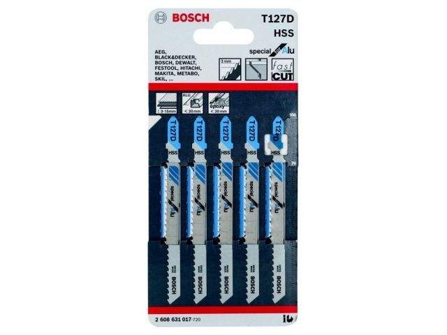 пилка лобз. по алюминию t127d (5 шт.) bosch (пропил прямой, тонкий, быстрый рез) 2608631017 от BTSprom.by
