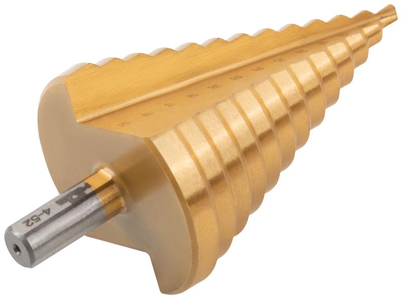  Сверло ступенчатое HSS по металлу 13 ступеней 4-8-12-16-20-24-28-32-36-40-44-48-52мм MOS 36387М фото в каталоге от BTSprom.by