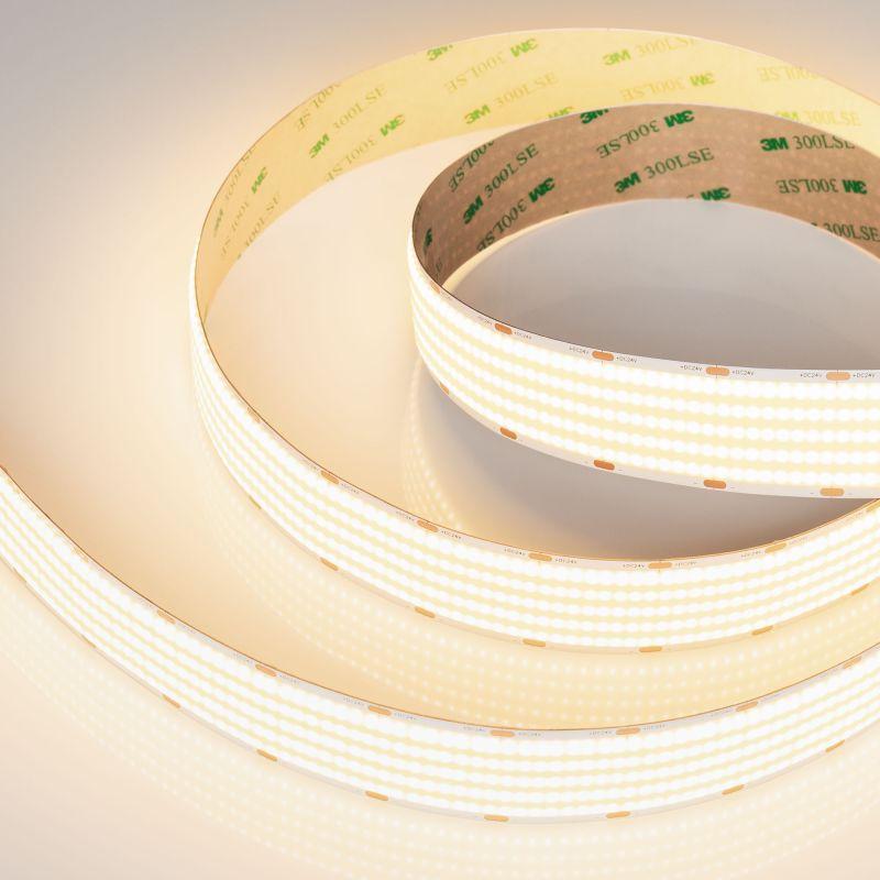 лента светодиодная cob-x1600-30mm 24v warm 3000к 40вт/м ip20 cri>90 (уп.5м) arlight 052223 от BTSprom.by