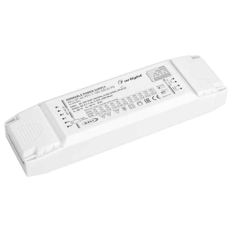 блок питания arj-sp-40-pfc-1-10v-dali2-pd 40вт 700-1200ма ip20 пластик arlight 025125(1) от BTSprom.by