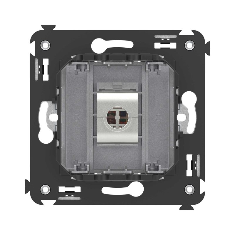  Розетка компьютерная 1-м СП Avanti "Закаленная сталь" RJ45 кат.5E без шторок экранир. механизм DKC 4404763 фото в каталоге от BTSprom.by