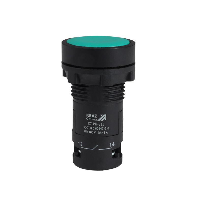 кнопка с фиксацией optisignal compact d22 с7-ph-311 зел. 1но+1нз xb7nh35 кэаз 362074 от BTSprom.by