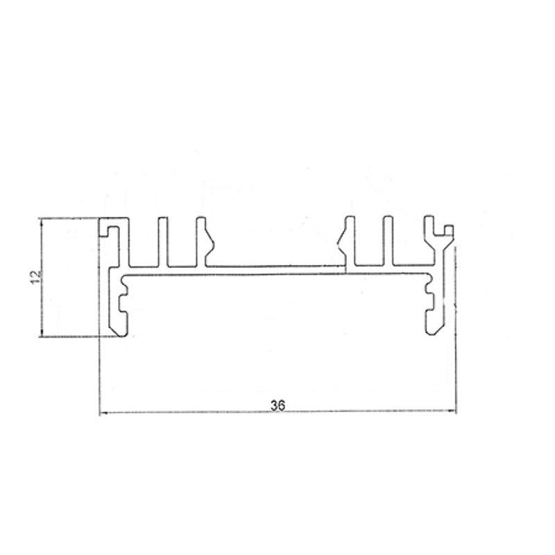  Профиль накладной алюминиевый 3612-2 2м Rexant 146-245 фото в каталоге от BTSprom.by