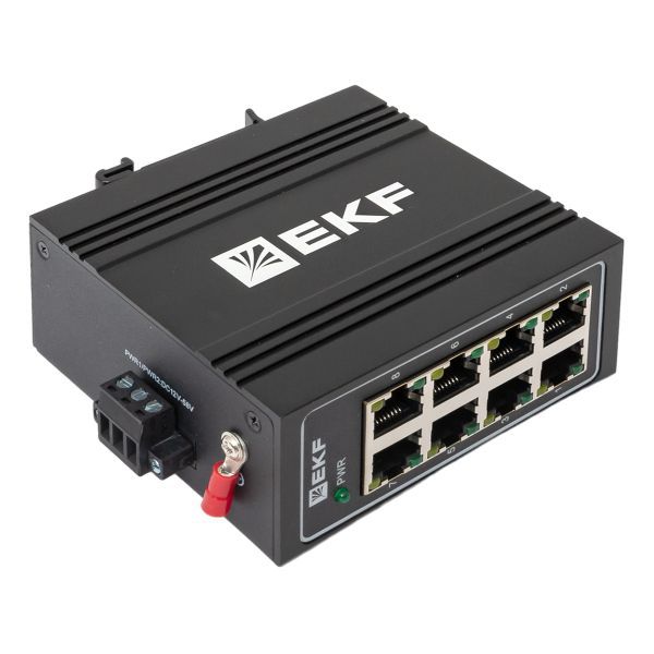  Коммутатор неуправляемый промышленный U-8T 8 портов 10/100Base-T(X) RJ45 монтаж на DIN-рейку TSX EKF TSX-U-8T фото в каталоге от BTSprom.by