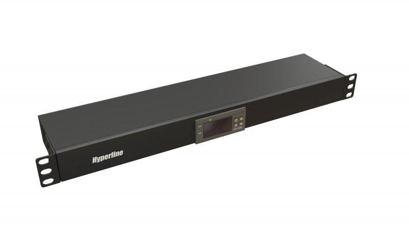 панель микропроцессорная контрольная tmp-230v/2w-ral9004 1u для всех шкафов 19дюйм подключение до двух устройств датчик температуры кабель питания черн. ral 9004 hyperline 517045 от BTSprom.by