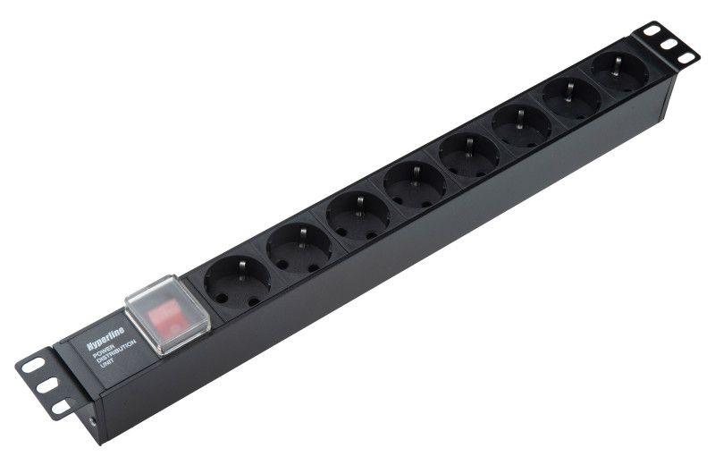 блок розеток she19-8sh-s-iec 19дюйм 250в 1u 10а 8 розеток schuko с выкл. алюм. корпус разъем iec 60320 c14 hyperline 255002 от BTSprom.by