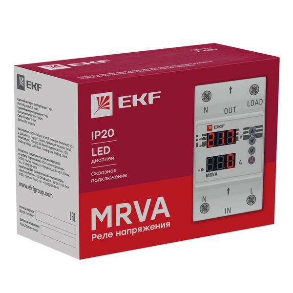 реле напряжения и тока с дисплеем mrva 40а proxima ekf mrva-40a от BTSprom.by