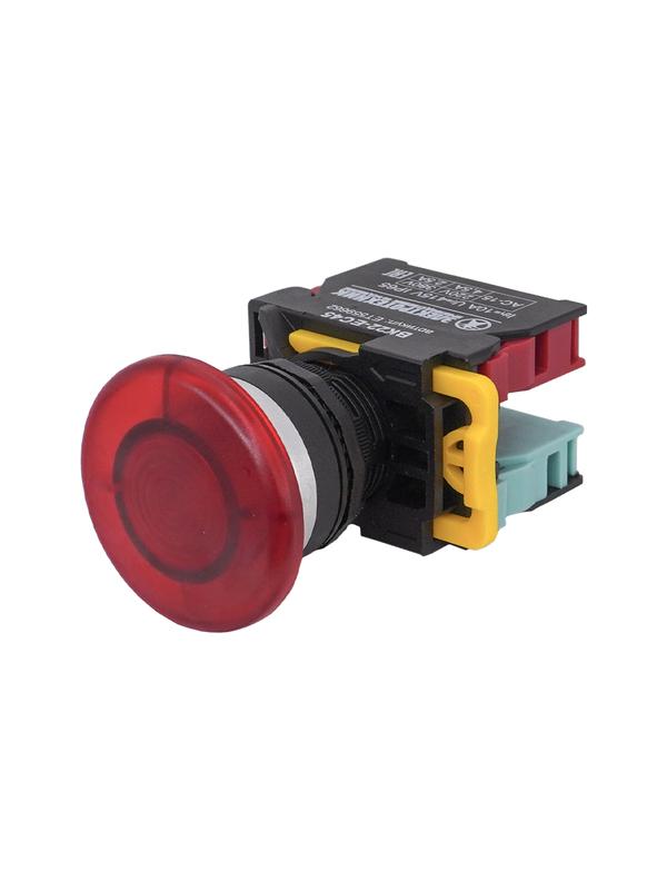 выключатель кнопочный вк22-ec45 1но+1нз гриб без фиксации 40мм d22мм ip65 красн. электротехник et559662 от BTSprom.by