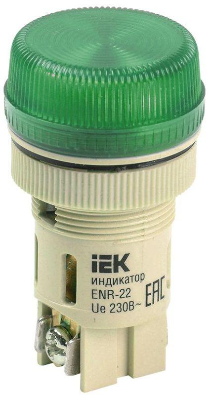 лампа светосигнальная enr-22 d22мм 240в ac зел. цилиндр неон iek bls40-enr-k06 от BTSprom.by