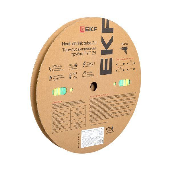 трубка термоусадочная тут нг 16/8 желт./зел. (уп.100м) ekf tut-16-yg от BTSprom.by