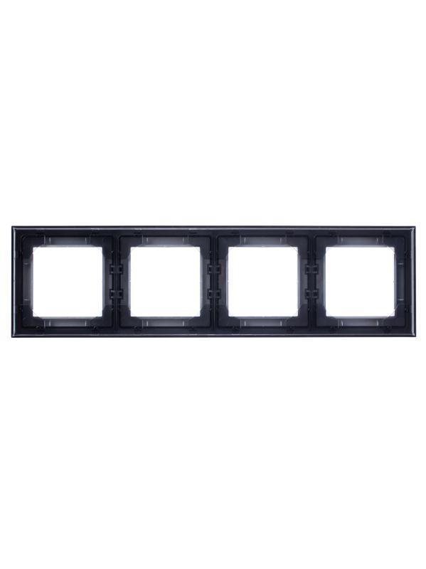  Рамка Levit 4п серебр./дым. черн. ABB 2CHH015040A6070 фото в каталоге от BTSprom.by