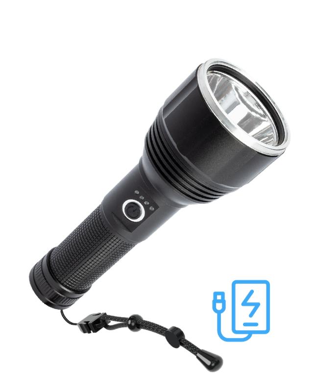 фонарь аккумуляторный ручной 20вт led съемный li-ion 26650 5000ма.ч power-bank корпус анодир. алюм. индикатор уровня заряда usb-шнур type c ремешок ручной космос koc130lit от BTSprom.by