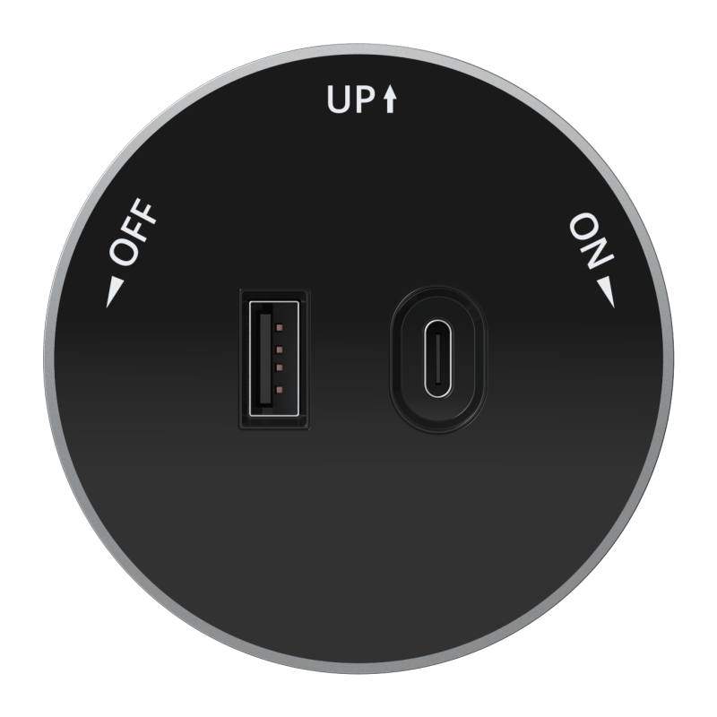 розетка multitrack с 2-мя заряд. устройствами usb тип a+c 18вт 5в/3а антрацит se mtk13003b от BTSprom.by