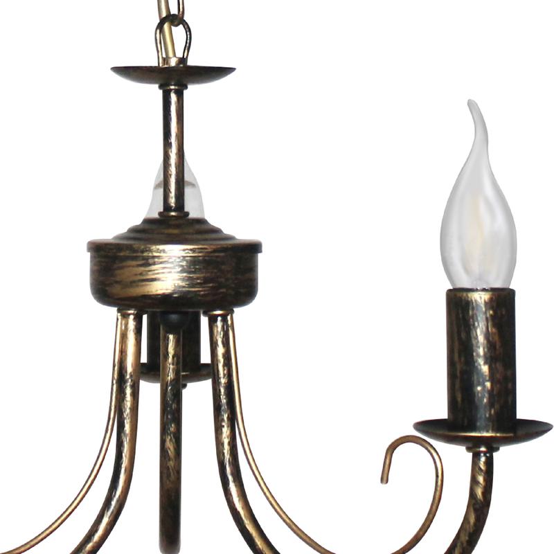  Светильник "Рустика" 234 НСБ 01-3х60-147 Е14 ИУ черн. мат. зол. Элетех 1005404272 фото в каталоге от BTSprom.by