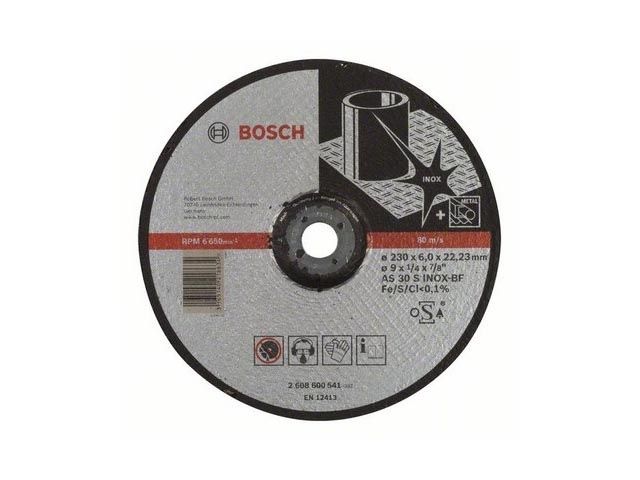 круг обдирочный 230х6x22.2 мм для нерж. стали bosch 2608600541 от BTSprom.by