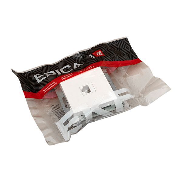  Розетка телефонная 1-м СП Эпика RJ11 механизм бел. EKF UP1-SOW-RJ11 фото в каталоге от BTSprom.by