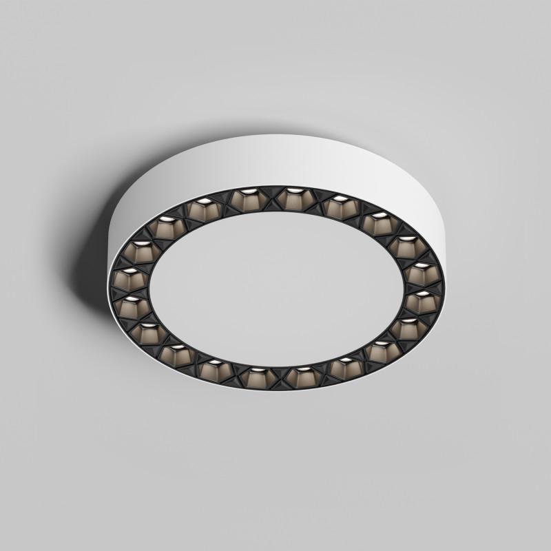  Светильник DUAL 12+12Вт 4000К IP20 d165мм LED накладной алюм./акрил бел./черн. DENKIRS 723077 фото в каталоге от BTSprom.by