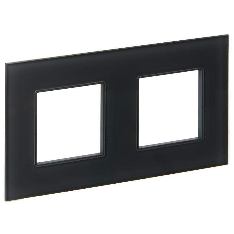 рамка 2-м skandy sk-f22g стекло графит iek sk-m22-g-k53 от BTSprom.by