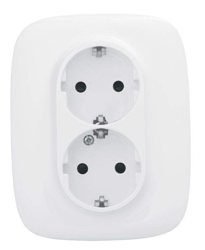 розетка 2-м сп valena allure 16а ip20 250в 2х2p+e защ. шторки безвинт. клеммы с лицев. панелью бел. leg 753726 от BTSprom.by