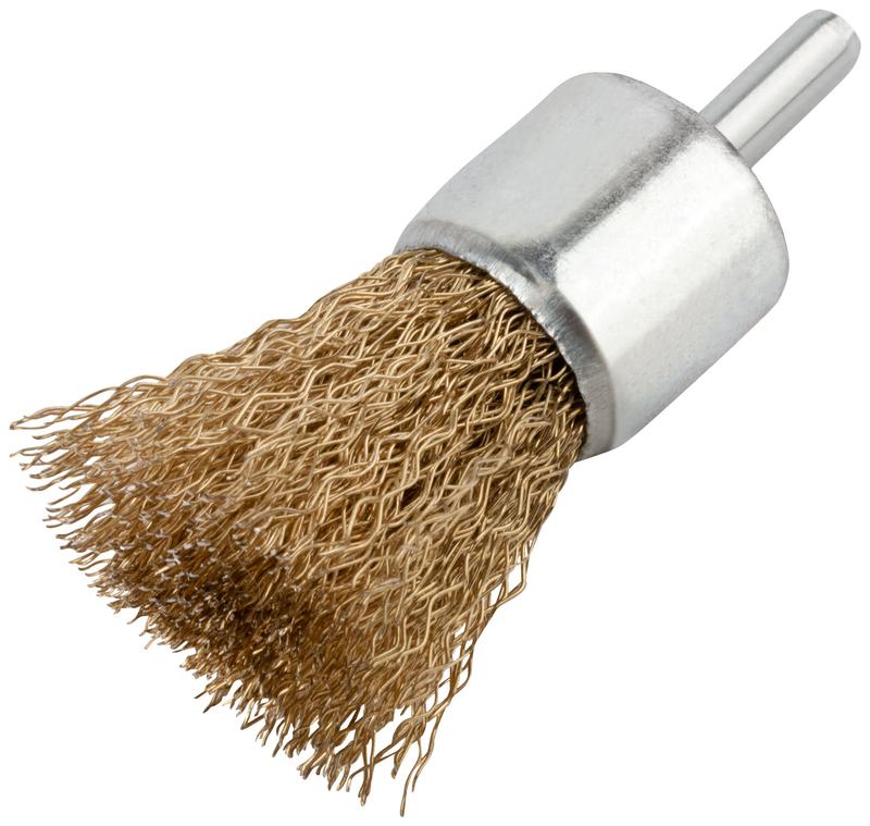  Корщетка-венчик со шифтом стальная латунированная волнистая проволока 25мм FIT 38525 фото в каталоге от BTSprom.by