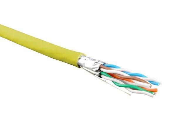 кабель витая пара экранир. u/ftp кат.6 4 пары 23 awg ож solid кажд. пара в фольге lszh нг(а)-hf -20град.c-+60град.c гарантия: 15 лет компонентн./25 лет системн. uftp4-c6-s23-in-lszh-yl-500 желт. (уп.500м) hyperline 445095 от BTSprom.by