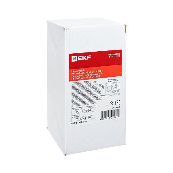  Переключатель кулачковый ПК-1-43 3П 63А "1-0-2" EKF pk-1-43-63 фото в каталоге от BTSprom.by