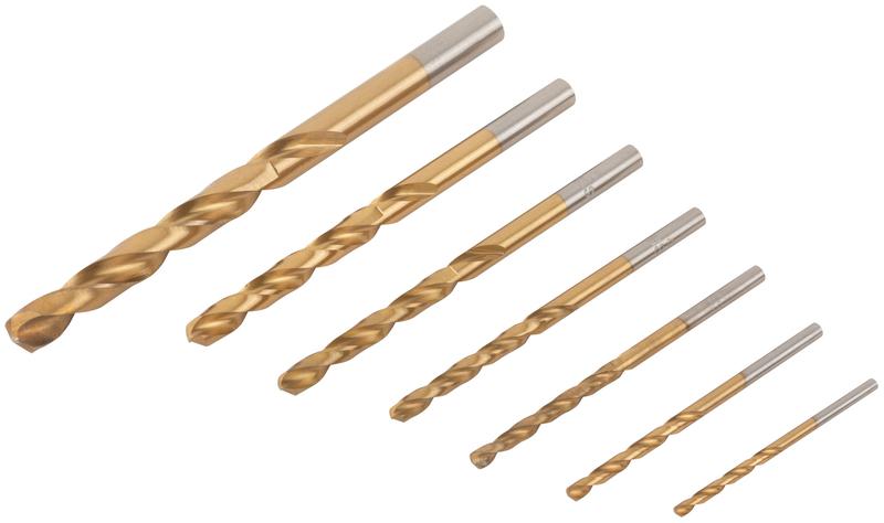  Набор сверл HSS по металлу 2; 3; 3.5; 4; 5; 6; 8мм покрытие титан. (уп.7шт) FIT 34215 фото в каталоге от BTSprom.by