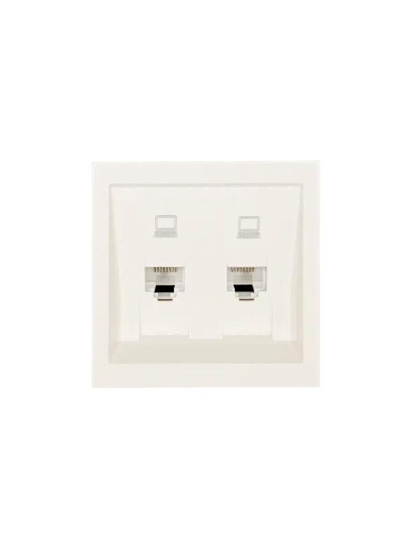розетка 2-мест. компьютерная сп zima ip20 слон. кость lezard 704-9088-141 от BTSprom.by