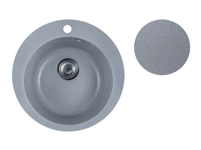 мойка кухонная из искусственного камня point серебро 495х495 мм, av engineering ave495495sla от BTSprom.by
